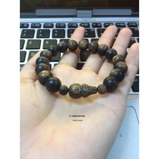 Vòng tay trầm hương sánh chìm mix hồ lô cho nam & nữ