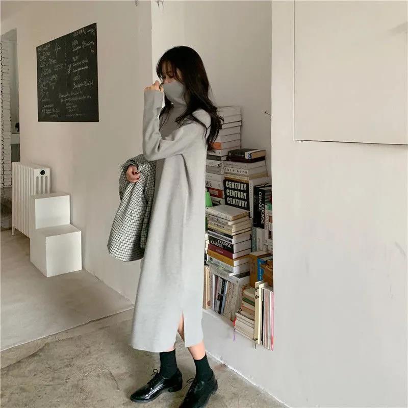 Đầm IELGY dài cổ cao giữ ấm thời trang cho nữ