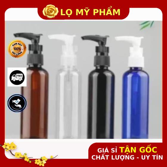 Chai Chiết Mĩ Phẩm ❤ GIÁ TỐT NHẤT ❤ Chai nhựa pet vòi nhấn sữa tắm 50ml,100ml chiết mỹ phẩm , phụ kiện du lịch