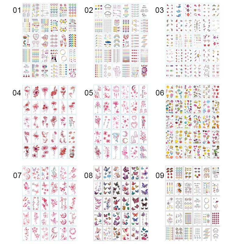Set 30 Tấm Hình Xăm Dán Dễ Thương