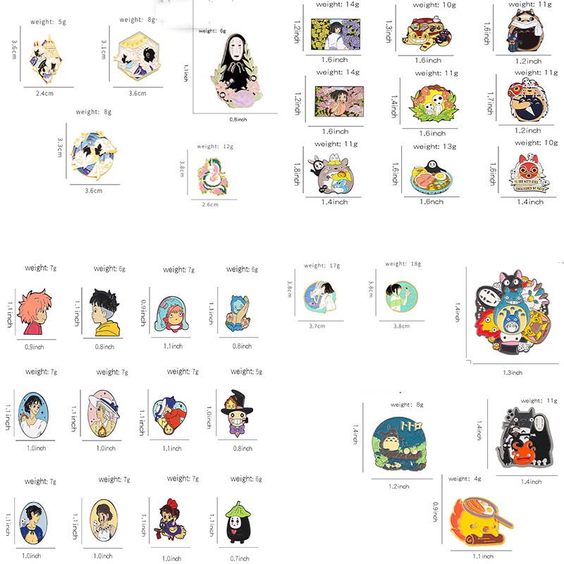 Huy Hiệu Cài Áo Hoạt Hình Dễ Thương