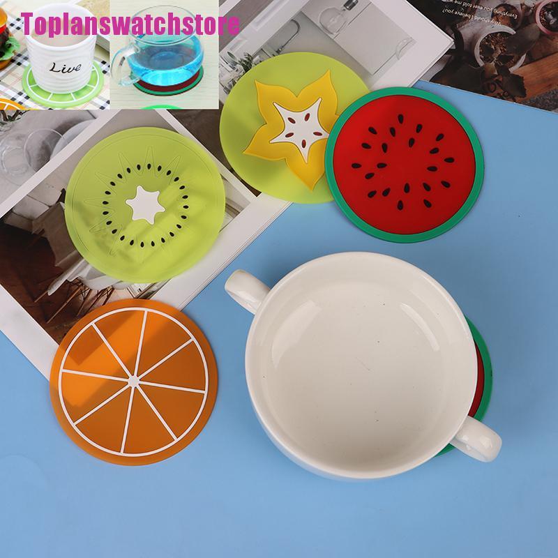 [Toplan] Đế Lót Ly Bằng Silicone Cách Nhiệt Chống Trượt Hình Trái Cây Hiện Đại