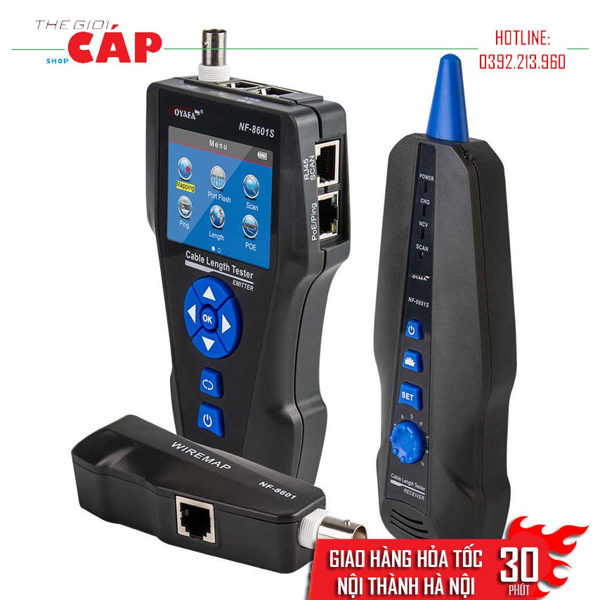 Máy Test Cáp Mạng Noyafa NF-8601S Hàng Chính Hãng