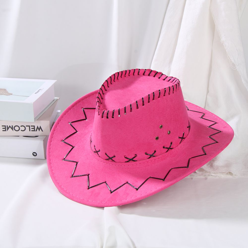 Nón cao bồi vải nỉ vành rộng nhiều màu thời trang phong cách phương Tây cho nam và nữ