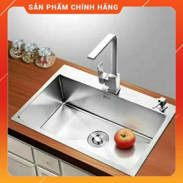 Chậu Rửa Chén INOX304 Tặng Bộ Xả Chậu Inox ,Chậu Rửa bát dày 3mm cao cấp ảnh thật