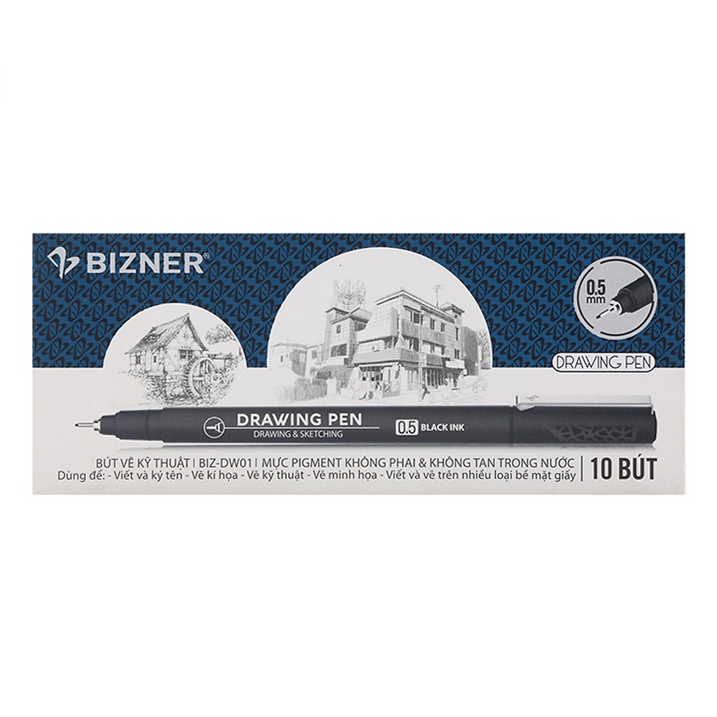 Bút Line Đi Nét Vẽ Kỹ Thuật Bizner nét 0.5 | BIZ-DW01