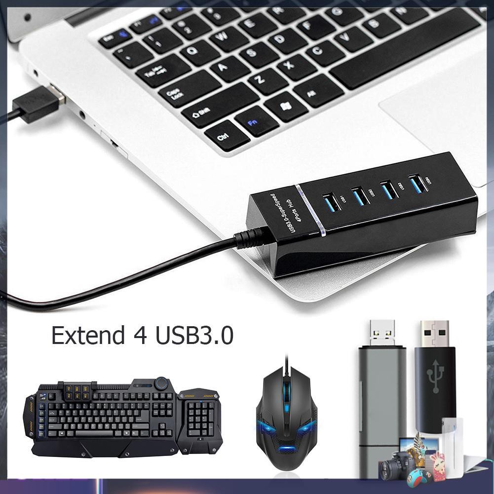 Cáp Chuyển Đổi 4 Cổng Usb 3.0 Tốc Độ Cao 5gbps Cho Laptop / Pc