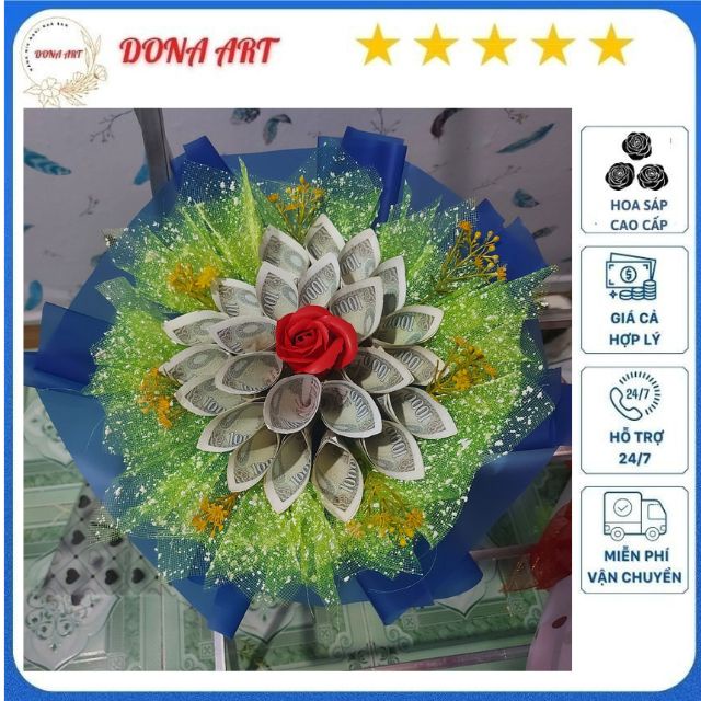 Không lo về giá bó hoa sáp thơm DONA ART HTHT128 hoa sáp giá rẻ , làm quà tặng 8/3, 20/10 , 21/11 quà