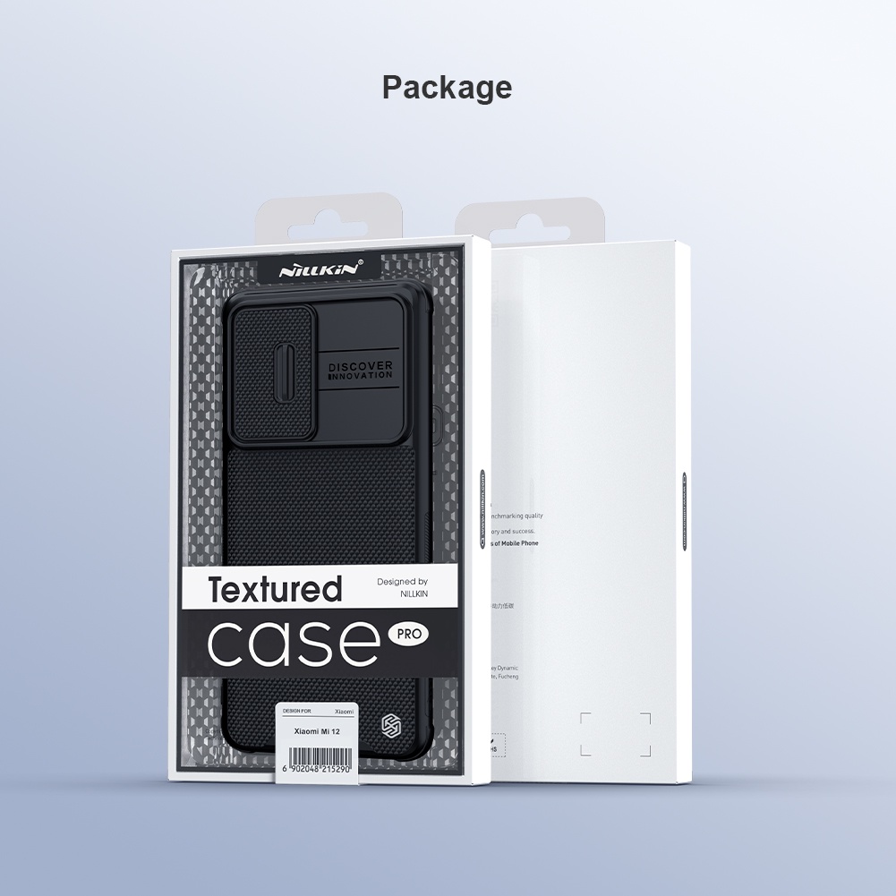 Ốp lưng cho Xiaomi Mi 12 Nillkin Textured Pro kết cấu Nylon Fiber ống kính trượt Ốp lưng cho Xiaomi Mi12 12S Pro 12X