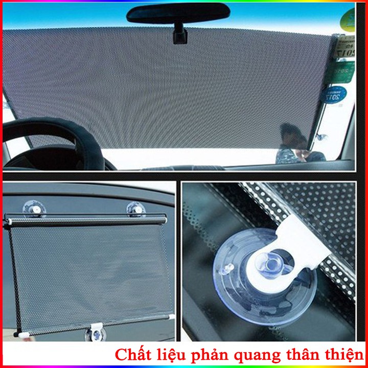 Tấm che nắng ô tô, rèm che chắn nắng cuộn gọn cho ô tô kích thước 40x60cm