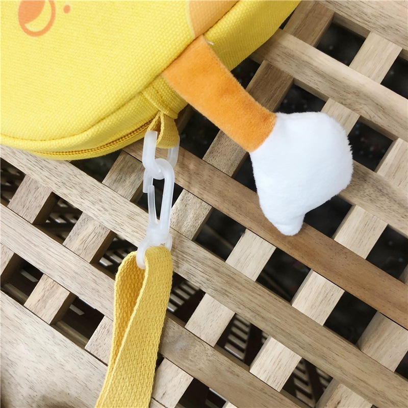 Túi Đeo Chéo Vải canvas Cỡ Lớn Họa Tiết Phô Mai Dễ Thương Phong Cách Nhật Bản