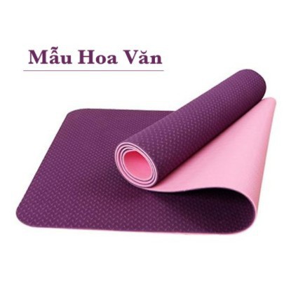 Thảm yoga chống trượt, tập định tuyến, GYM tpe 2 lớp 6MM-8MM TẶNG TÚI BẢO HÀNH 1 ĐỔI