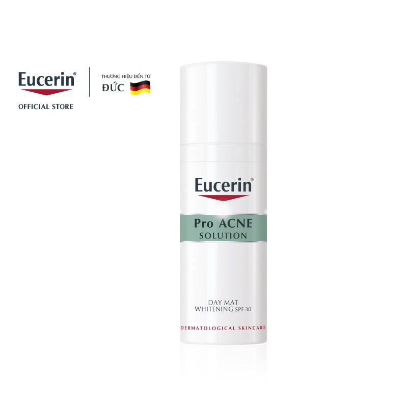 Kem dưỡng giúp giảm mụn, dưỡng trắng da Eucerin Pro Acne Day Mat Whitening SPF30 50ml