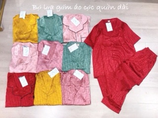 Bộ Lụa Gấm Áo Cộc Quần Dài