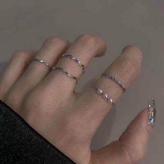set 5 nhẫn phong cách Hàn Quốc