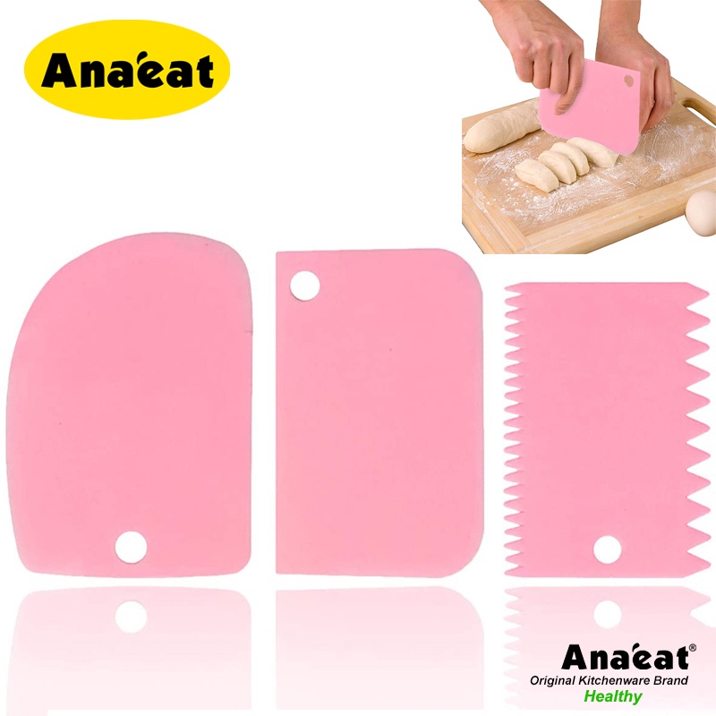 Set 3 dụng cụ chà láng làm bánh hình răng cưa
