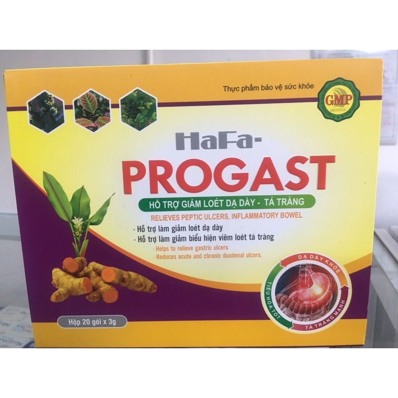 Dạ dày, Trào ngược dạ dày, đau dạ dày, Hafa Progast hỗ trợ giảm loét dạ dày hành tá tràng nóng rát thượng vị