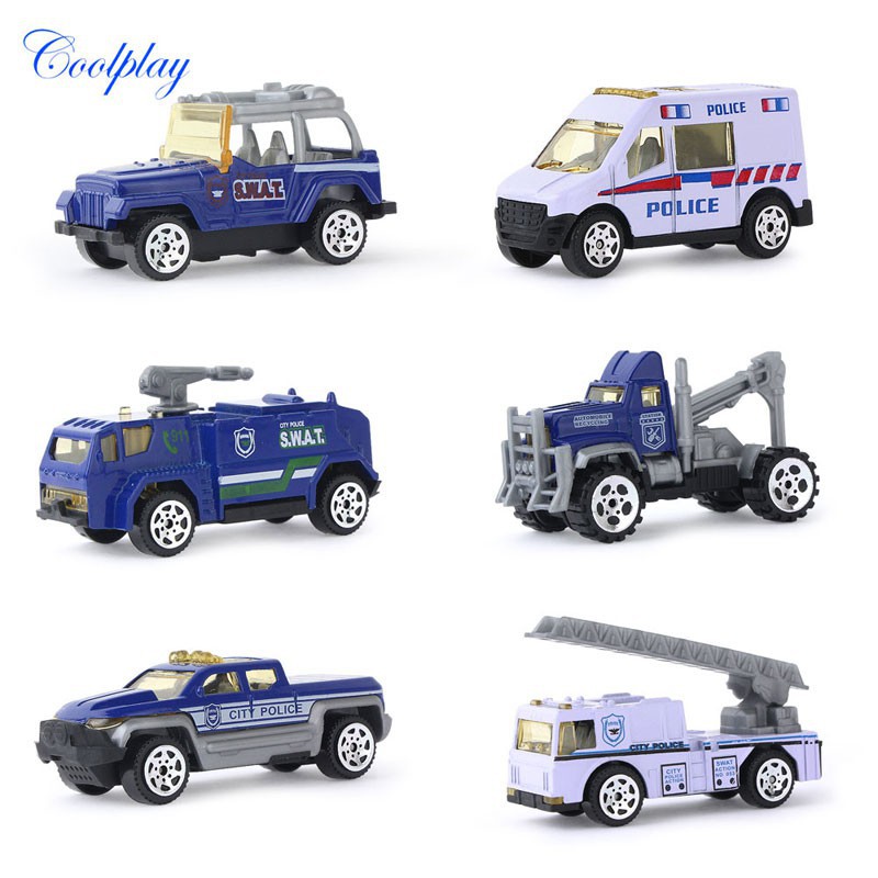 Set 6 xe mô hình đồ chơi thú vị cho các bé