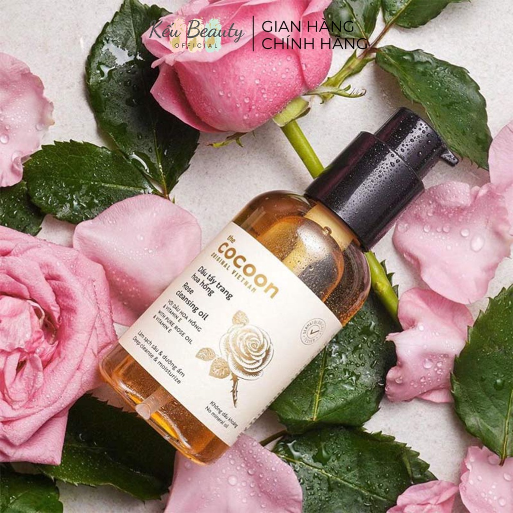 Dầu tẩy trang hoa hồng Cocoon Rose Cleansing Oil làm sạch sâu và dưỡng ẩm da mặt 140ml