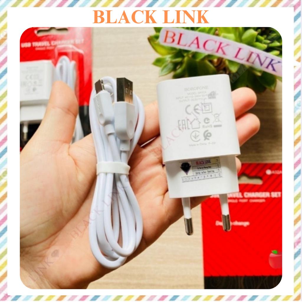 Bộ Củ Cáp Sạc 2.1A BOROFONE BA52A Điện Thoại Máy Tính Bảng - Cốc Sạc Nhanh Pin Dự Phòng Tai Nghe Bluetooth Không Dây I12