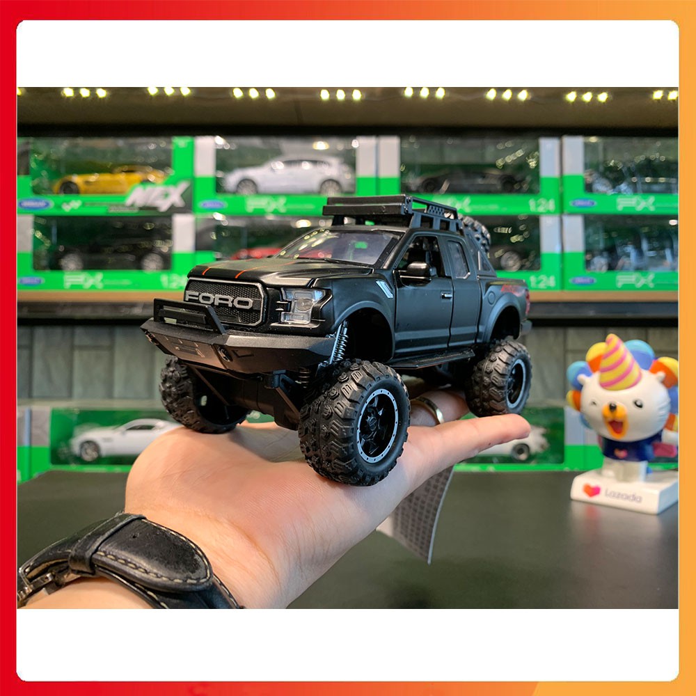 Xe đồ chơi Ford F150 Raptor Offroad tỉ lệ 1:32 kim loại cao cấp, có nhún, đèn và âm thanh