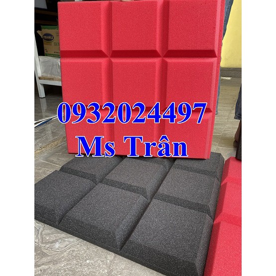 Tấm mút tiêu âm cách âm 3D 9 ô vuông KT 50 x 50 x 5cm