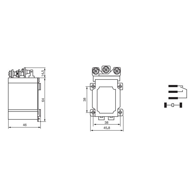 Rơ Le Điện Áp Cao JQX-60F / 1Z 60A 220V 40F-58F-63F