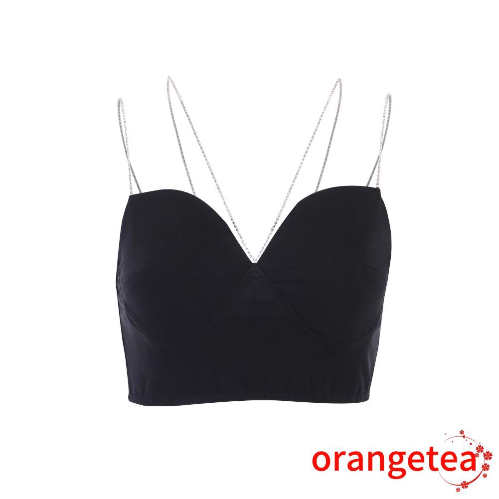 Áo Tank Top Hở Lưng Cổ Chữ V Khoét Sâu Màu Sắc Pha Lê Gợi Cảm Cho Nữ