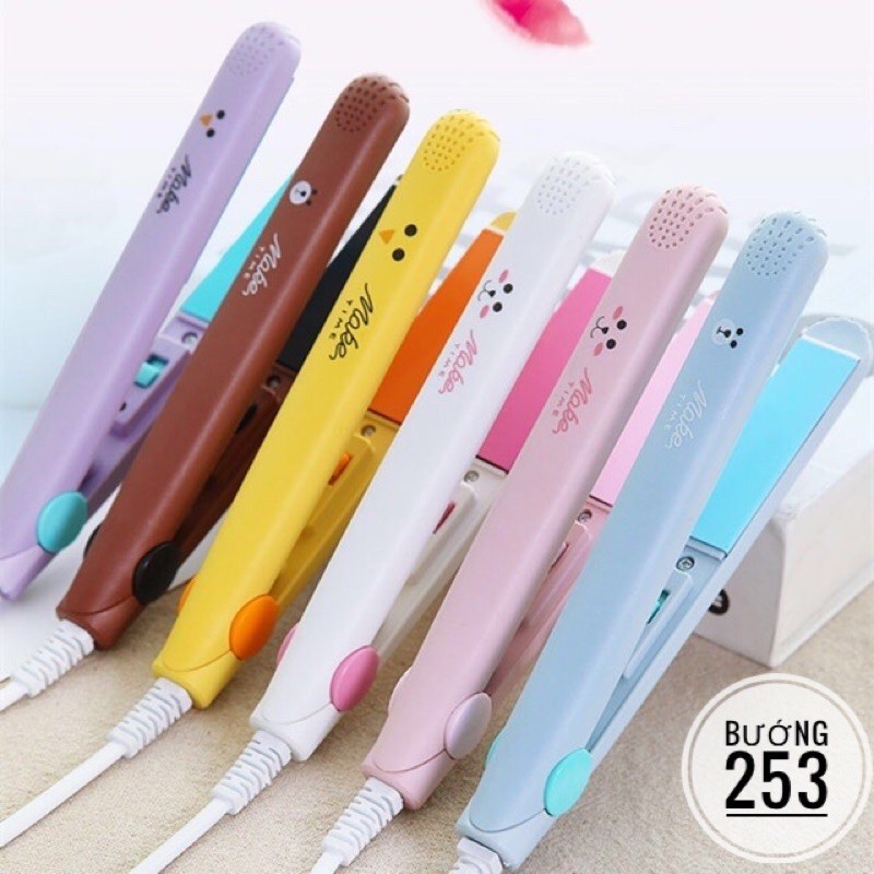 MVP1759 Máy kẹp - duỗi tóc - xù tóc mini hình thú có hộp nhựa đựng