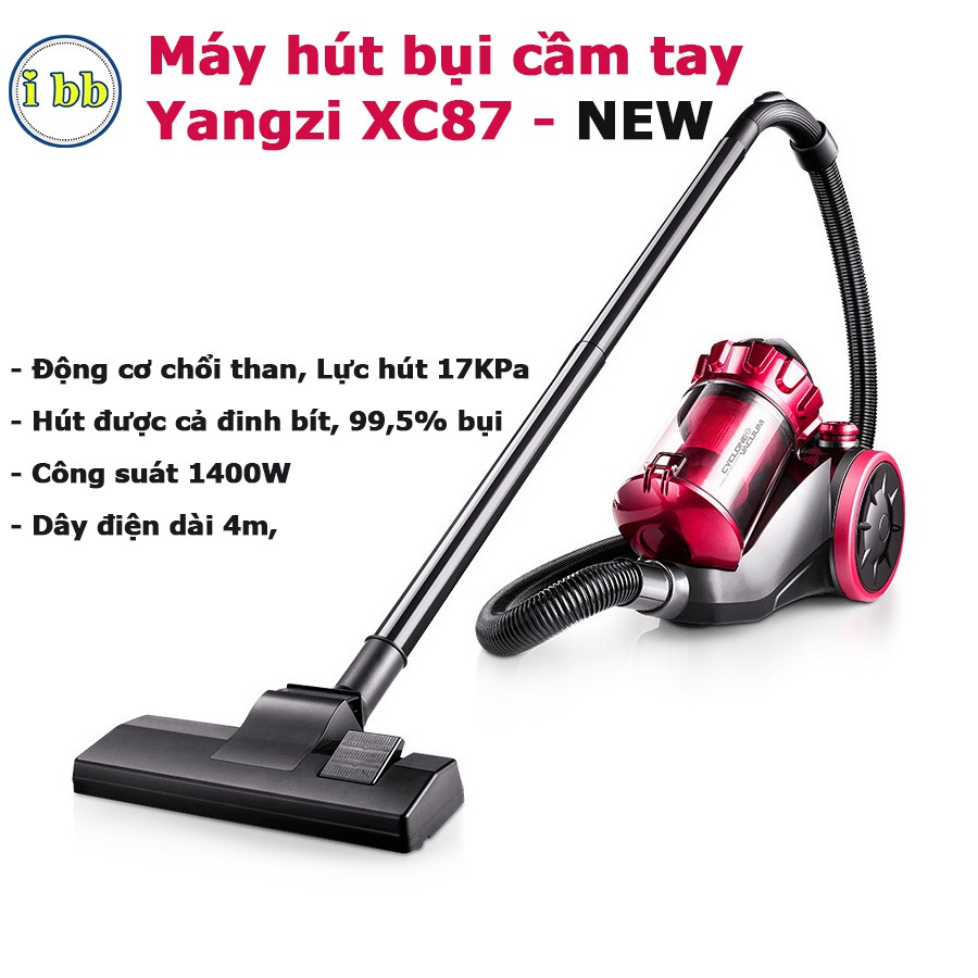 Máy hút bụi cầm tay gia đình Yangzi XC78  đời mới nhất- lực hút 17Kpa, hút được đinh vít và 99,5% bụi