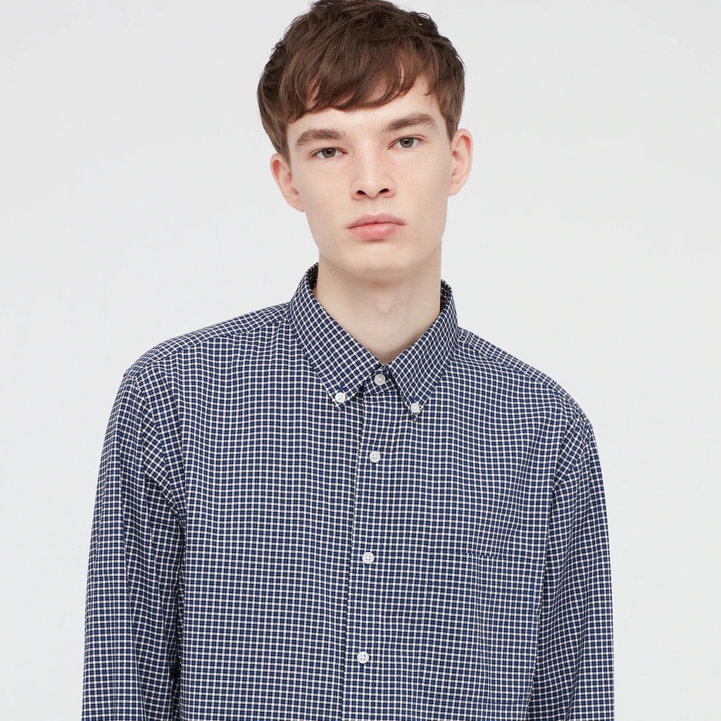 [Auth] Áo sơ mi kẻ sọc Nam Uniqlo - Nhật Bản