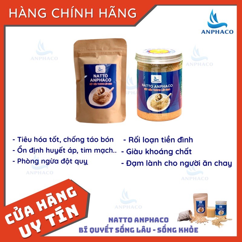 BỘT ĐẬU TƯƠNG LÊN MEN NATTO ANPHACO - PHÒNG TAI BIẾN, ĐỘT QUỴ, TÁO BÓN