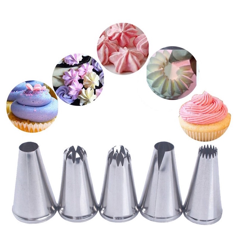 Bộ 5 đuôi cupcake bắt bông kem (M173)