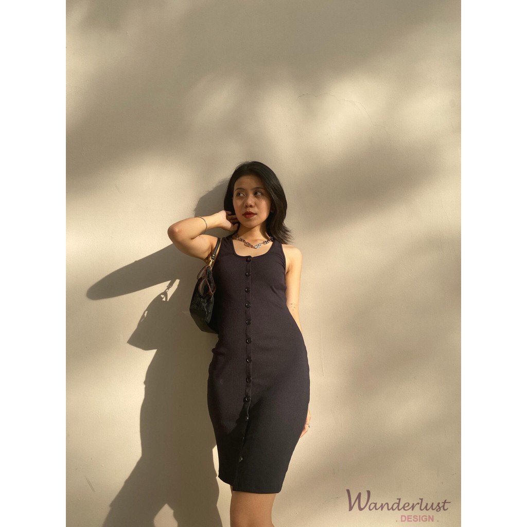 Đầm body gài nút sexy