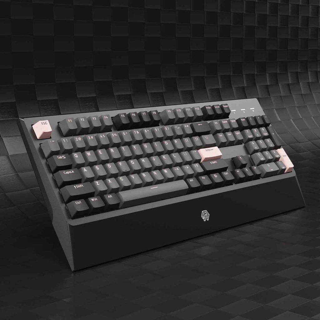 Bàn phím cơ AKKO Mojike GK1 Black Pink LED trắng/ Akko switch v2/ keycap PBT Double-Shot chính hãng