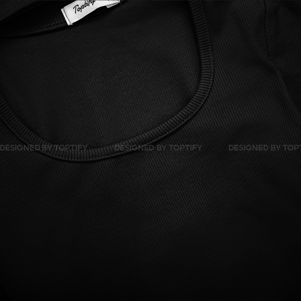 Áo croptop nữ body tay dài TOPTIFY cổ tròn có dây cài cổ Monaco Top AC13