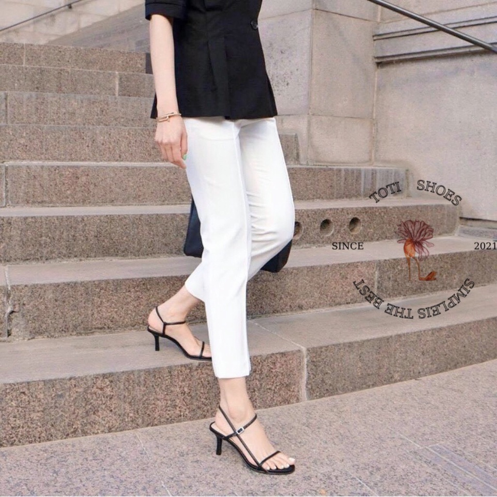 SANDAL CAO GÓT TOTIIE SHOES THỜI TRANG - GIÀY CAO GÓT DÂY MẢNH 5 PHÂN QUAI CÀI G2107020