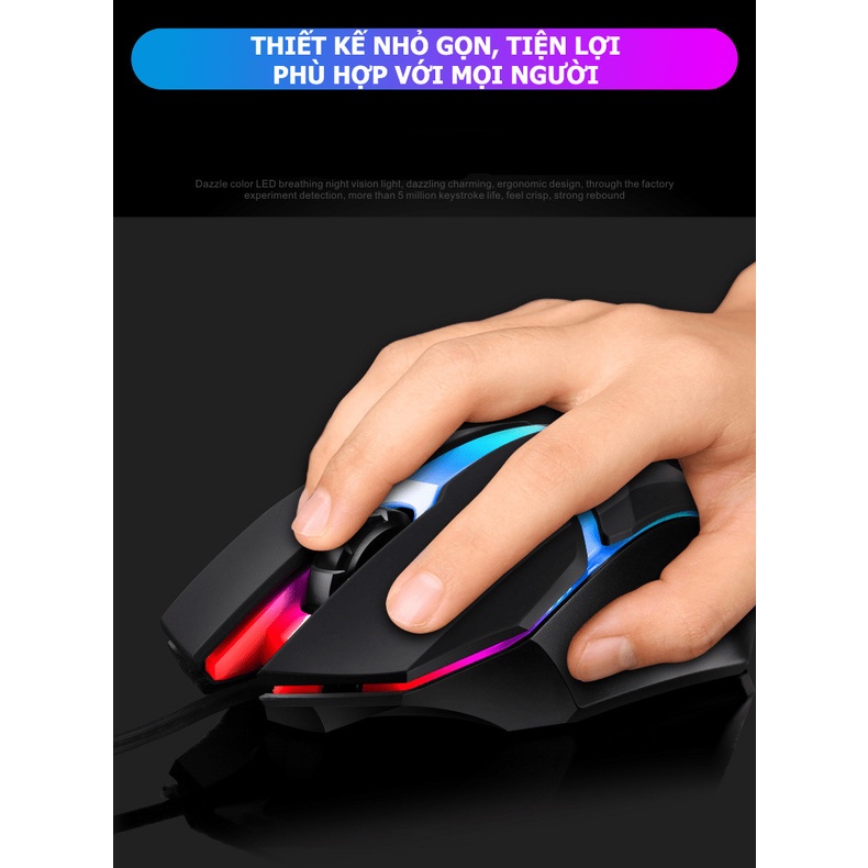 Combo phím chuột game thủ cao cấp G700 led nhiều màu tuyệt đẹp phím bấm cực nhạy chuột di chuẩn xác