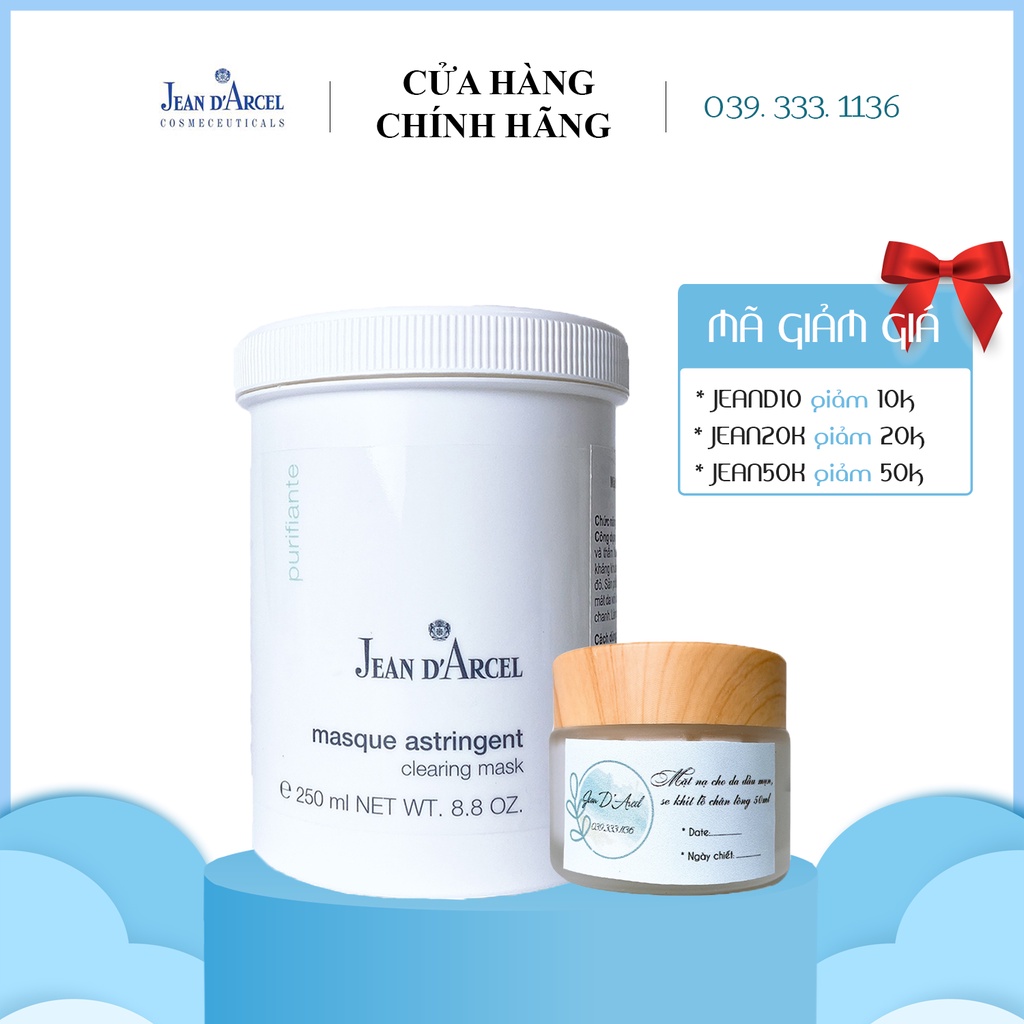 Mặt nạ giảm mụn, thu nhỏ lỗ chân lông Jean D'Arcel_ Jean Darcel Clearing mask 50ml