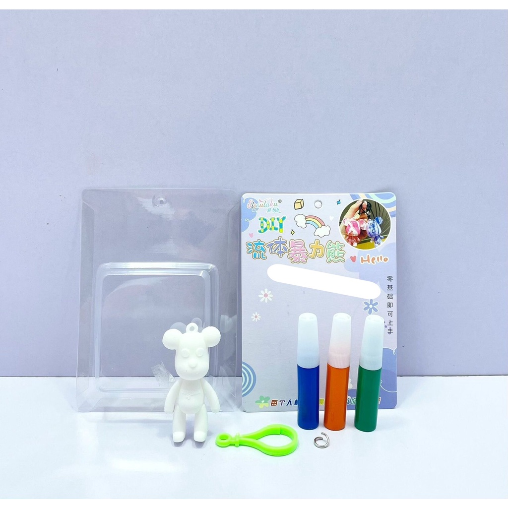 Bộ đồ chơi DIY làm móc khóa Bearrick tô màu nước