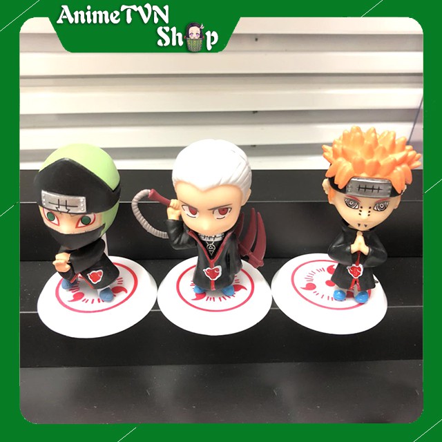 (Có lẻ) Set Combo 11 Mô hình Anime/Manga Naruto (Tổ chức Akatsuki) Phong cách chi bi Siêu xinh