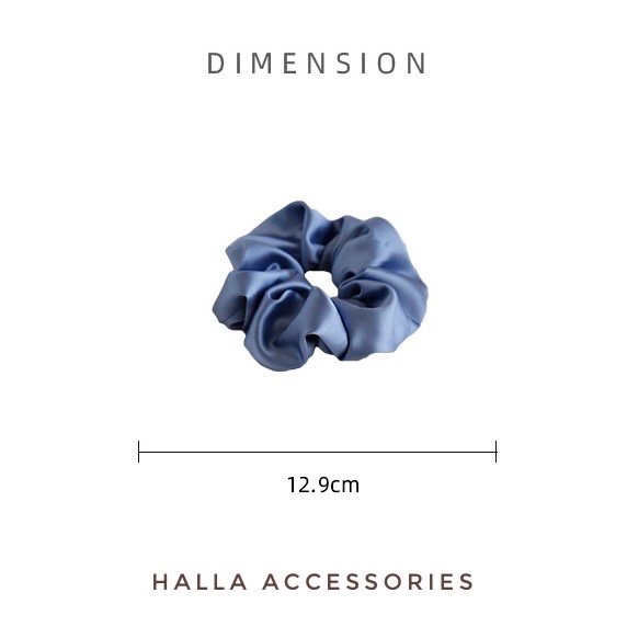 Dây tóc Scrunchies Lụa satin cao cấp nhiều màu HALLA