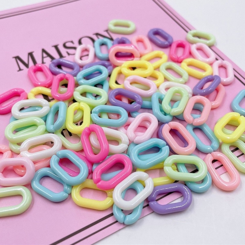 (Mẫu1) Dây xích màu pastel làm đồ handmade DIY