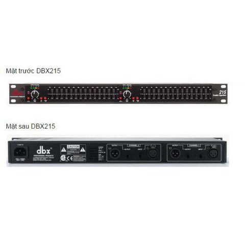 Đầu lọc xì Equalizer dbx 215 ( đen )