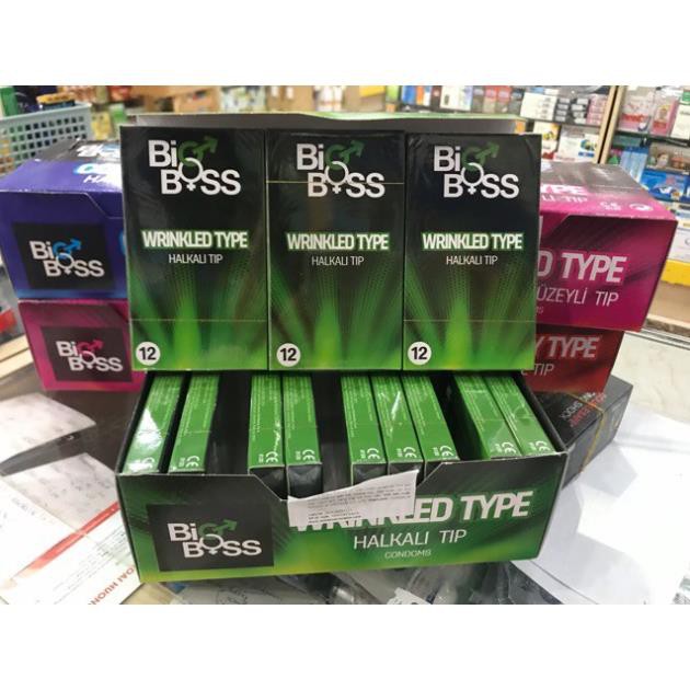 Bao cao su Pháp gân gai ôm sát Bigboss Wrinkled type