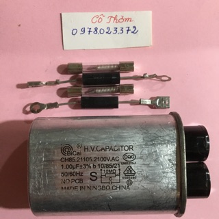 Bộ tụ lò vi sóng 1uf 1200v (cả cầu chì, đi ốt)