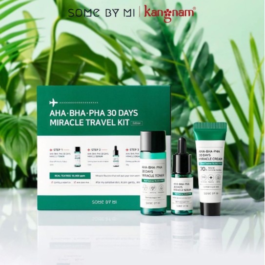 Set mini 3 món giảm mụn cấp tốc Some By Mi AHA- BHA-PHA 30 Days Miracle Travel Kit