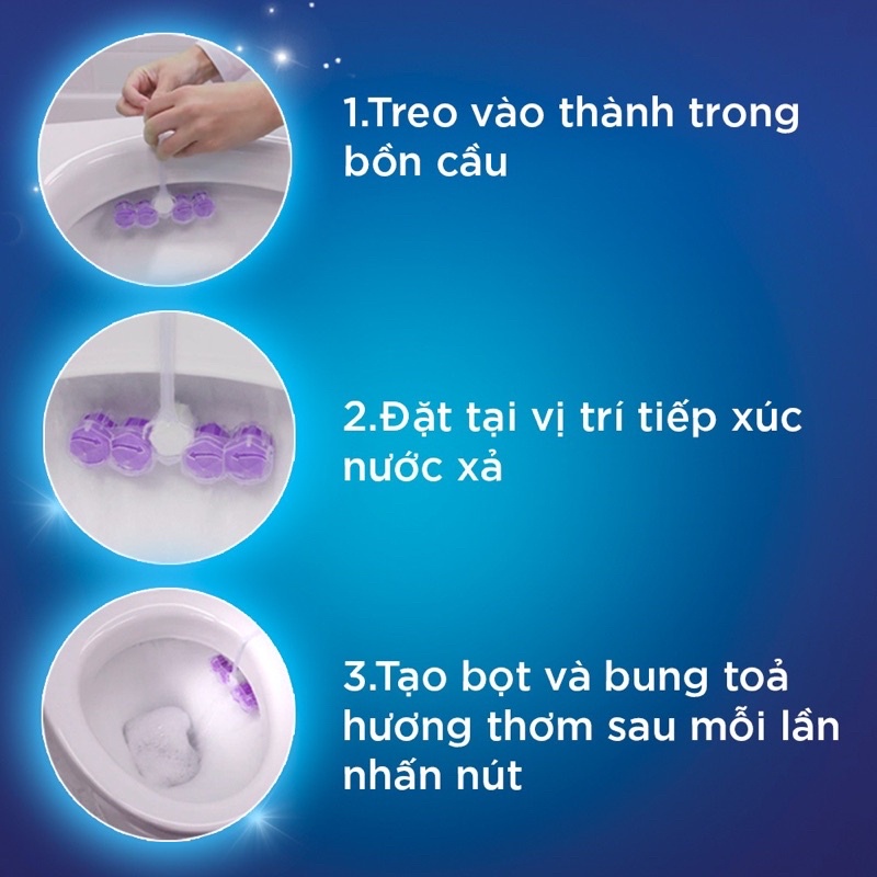Viên Treo Bồn Cầu VIM POWER 5 sạch khuẩn thơm mát 55g