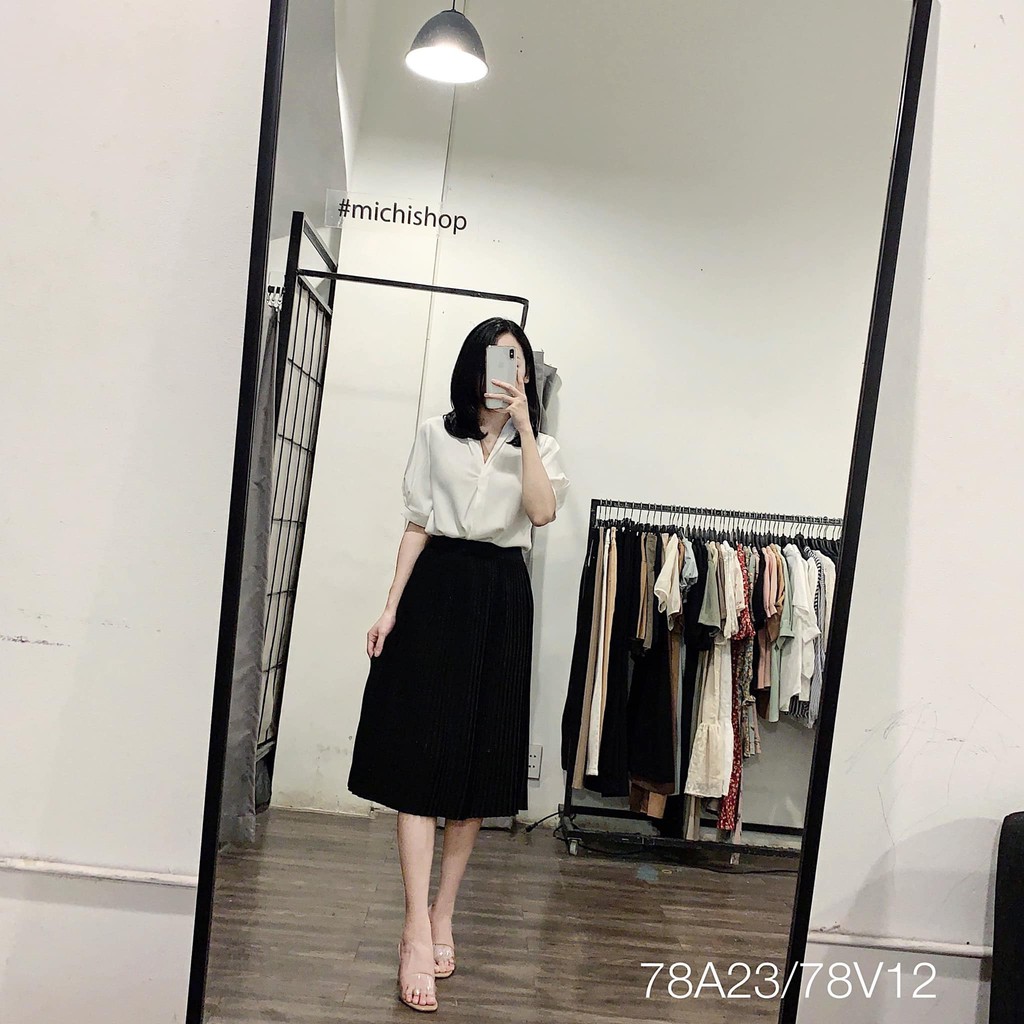 Áo sơ mi ngắn tay bồng 78A23