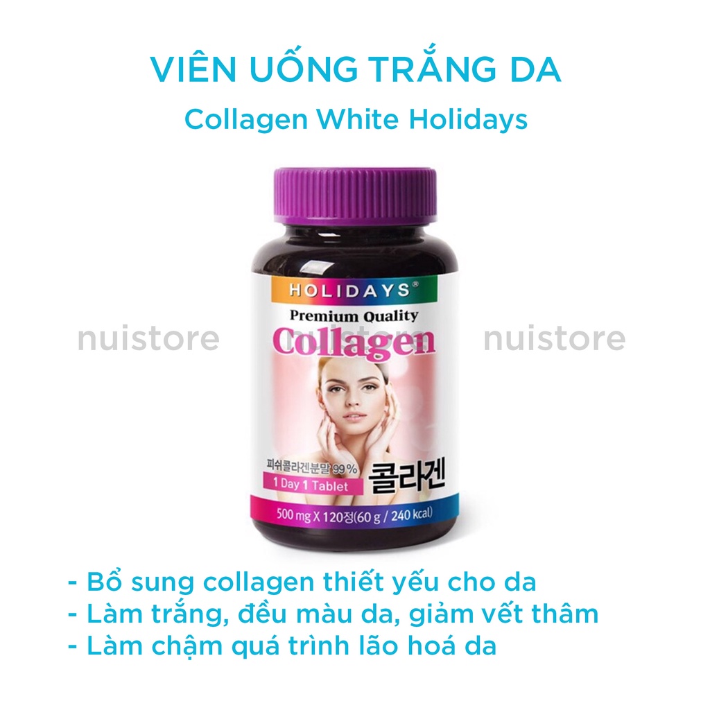 Viên uống trắng da chống lão hoá Collagen White Holidays